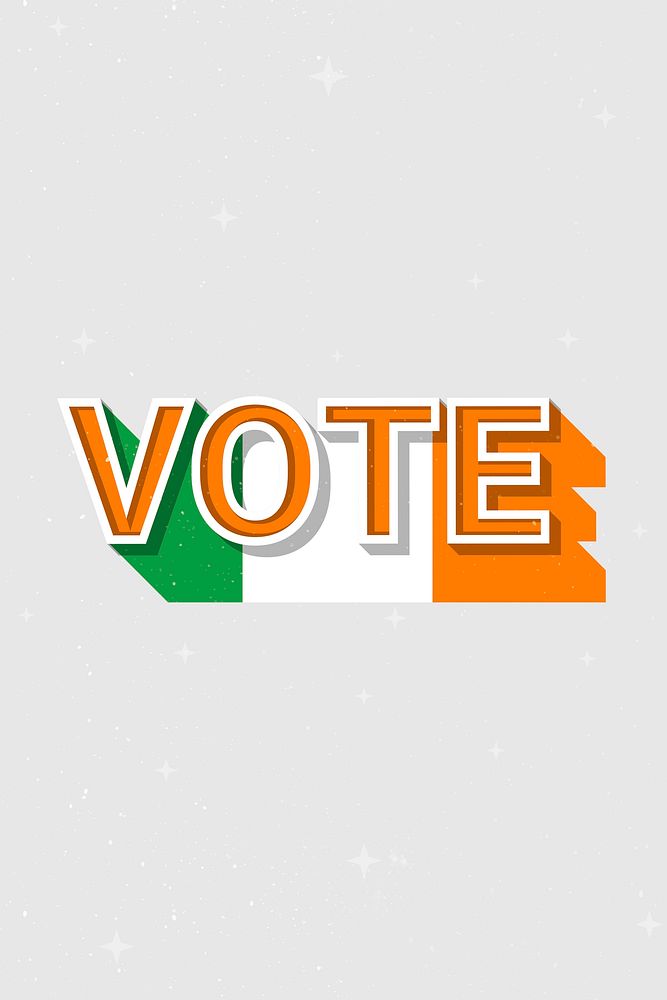 Ireland vote message election psd flag