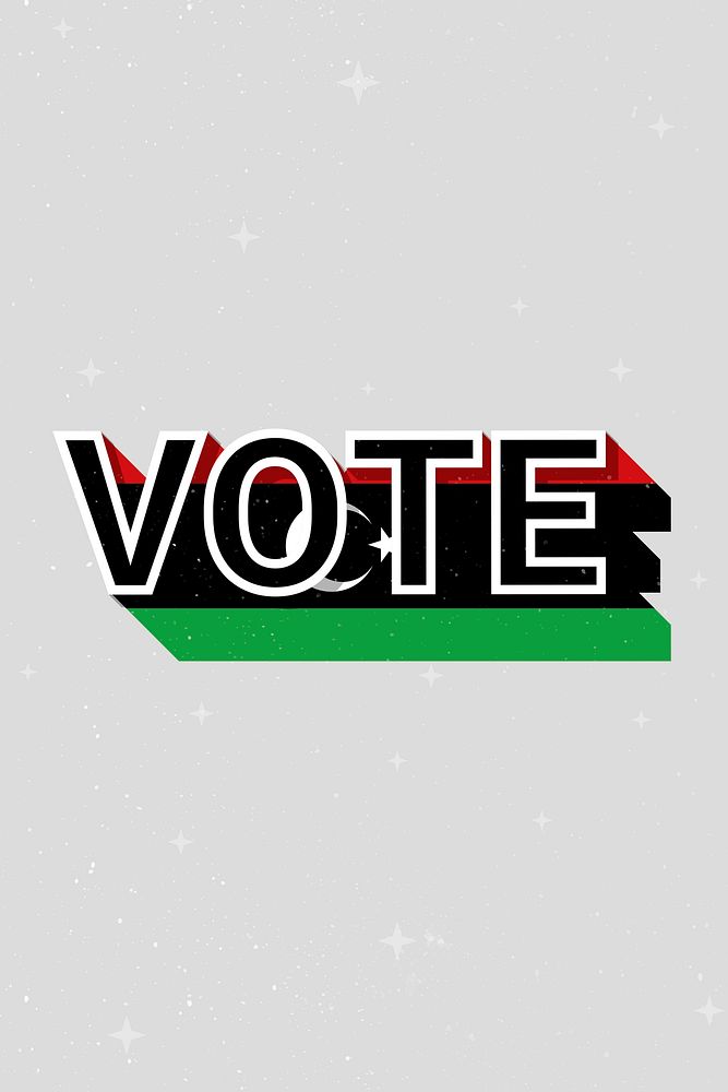 Libya vote message election psd flag