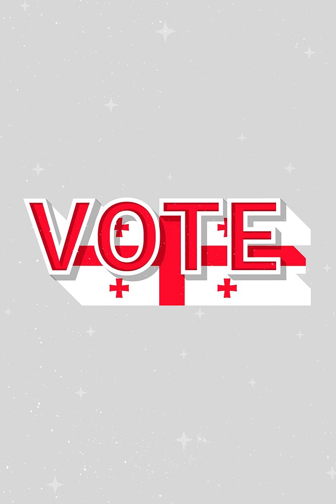 Vote Georgia flag text vector