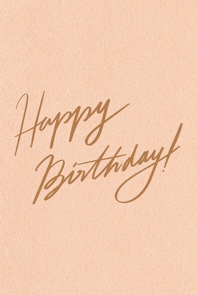 Happy birthday message calligraphy vector