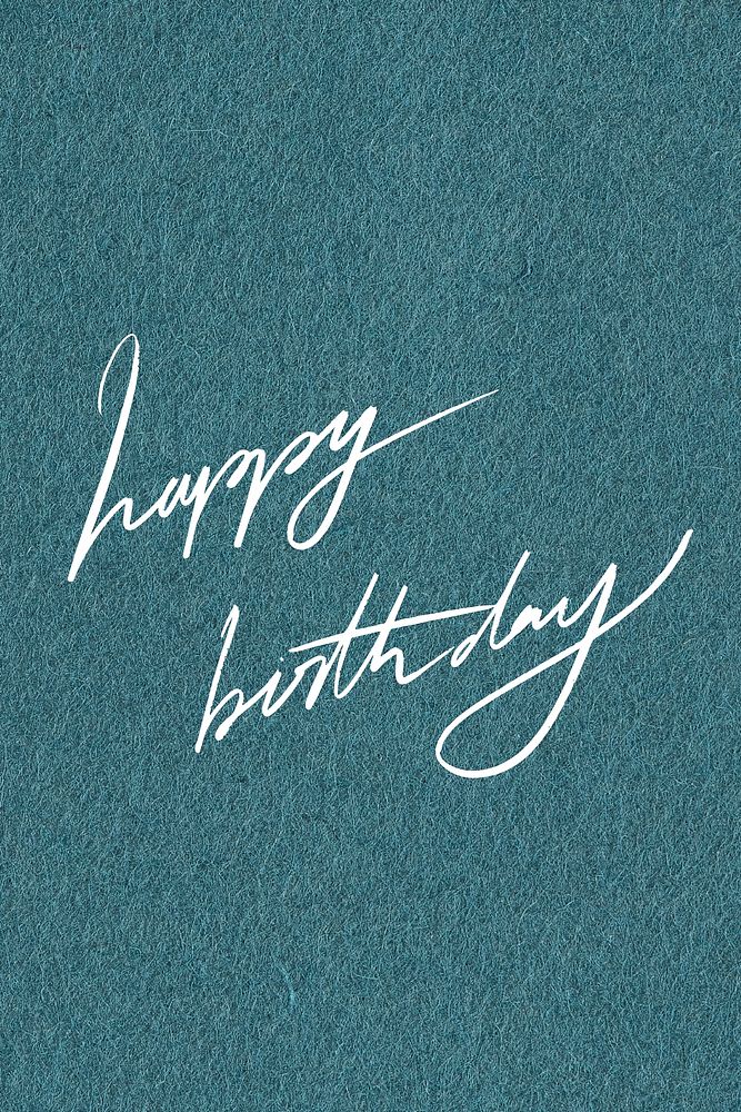 Minimal happy birthday script vector