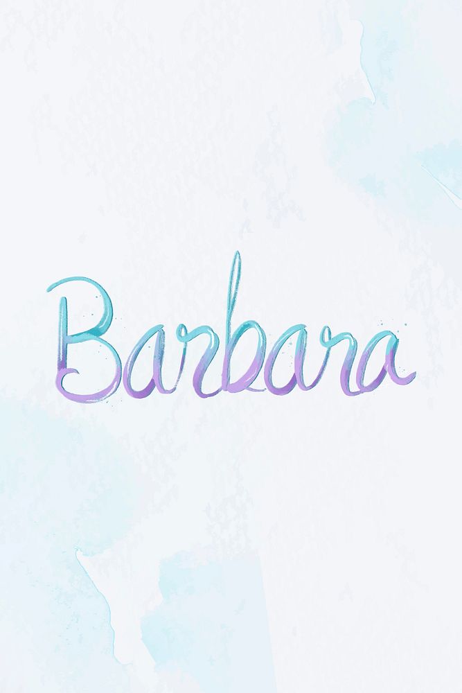 Barbara name vector hand lettering font