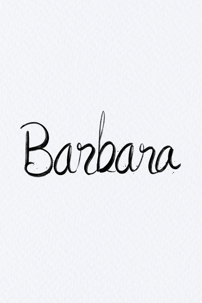 Hand drawn Barbara  font typography