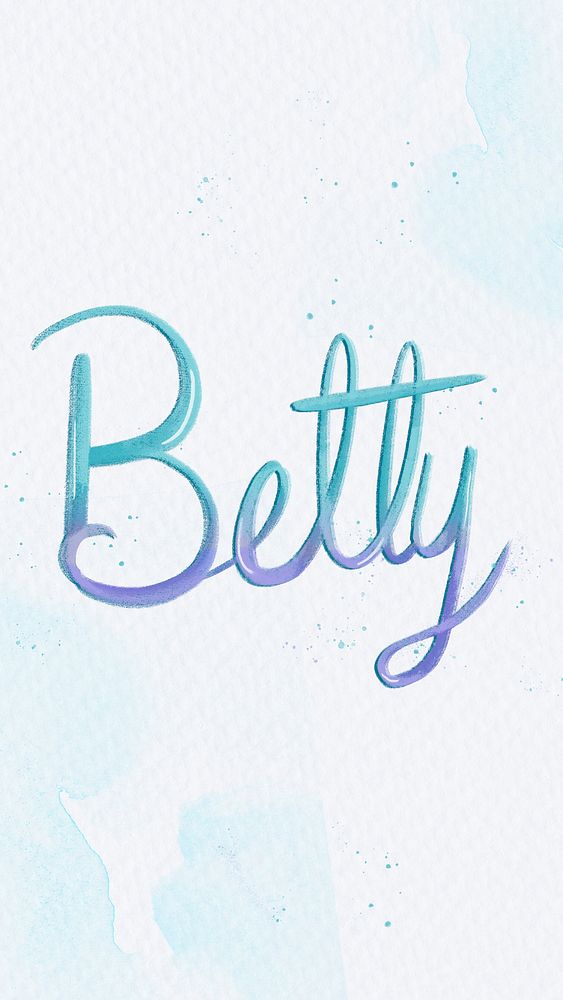 Betty two tone name typography