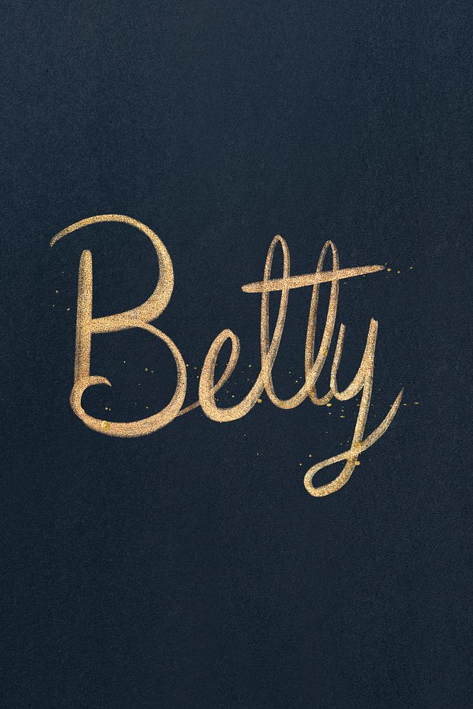 Betty name sparkling gold typography