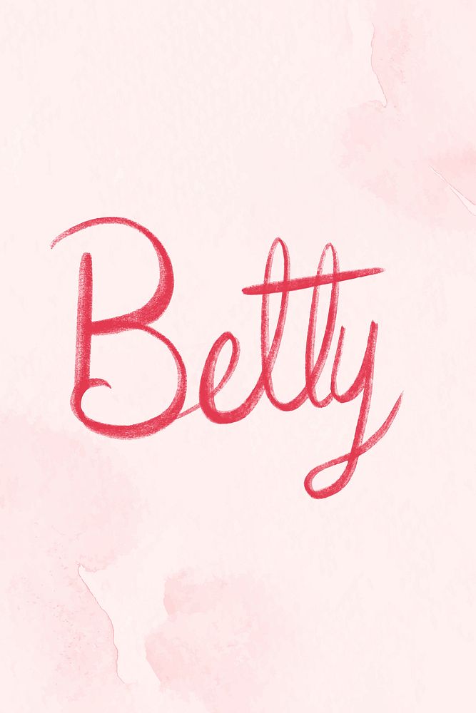 Betty name vector hand lettering font