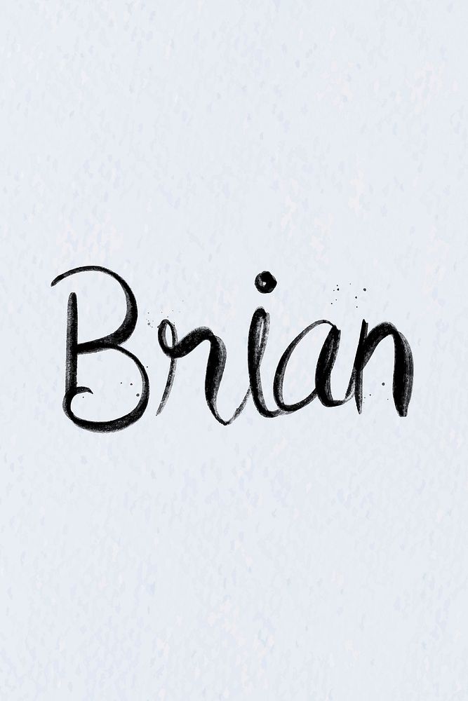 Hand drawn vector Brian font typography