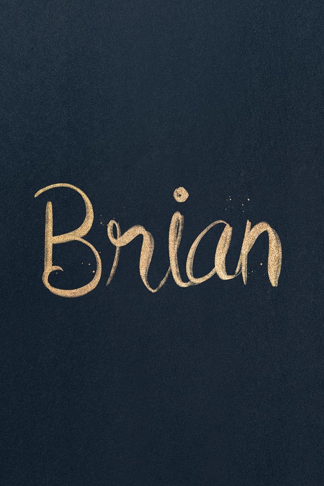 Glitter gold Brian name font | Free Photo - rawpixel