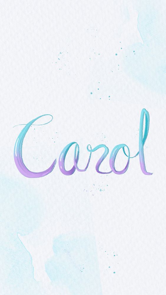 Carol two tone name typography 