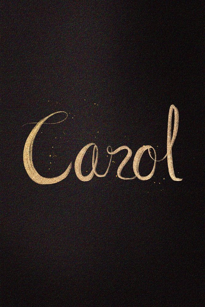 Gold Carol name cursive handwriting typography