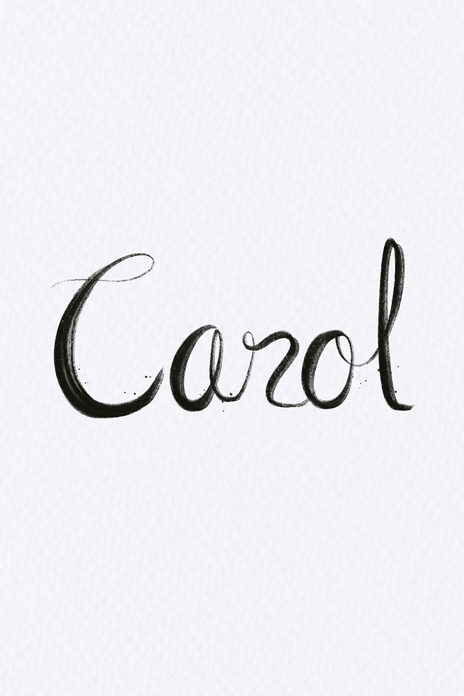 Carol hand drawn font typography