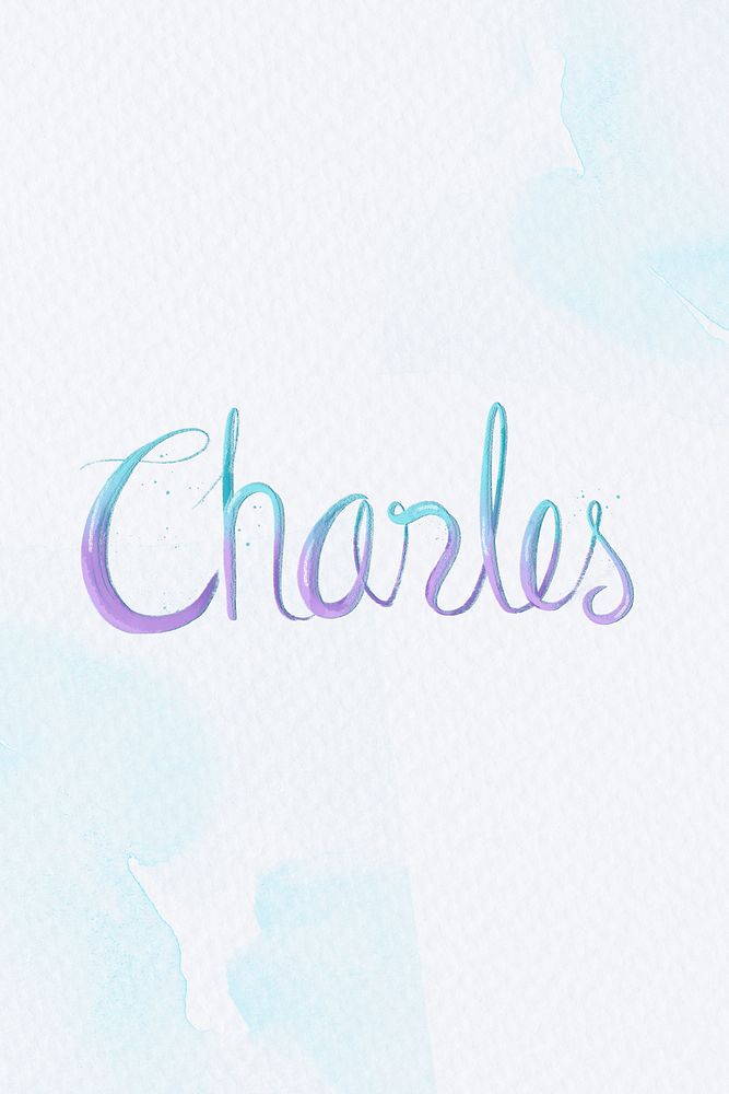 Charles name hand lettering psd font