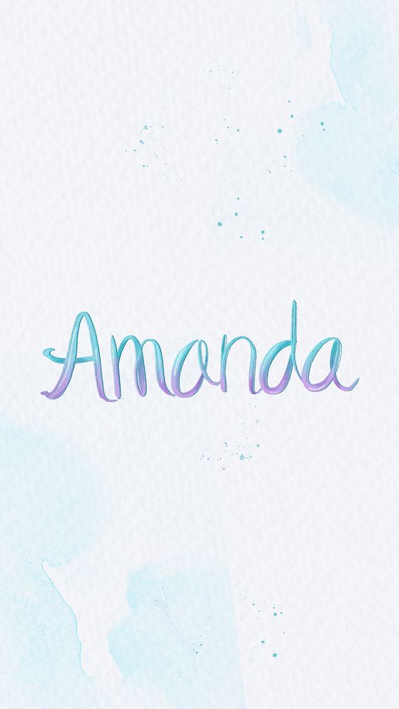 Amanda two tone name typography 