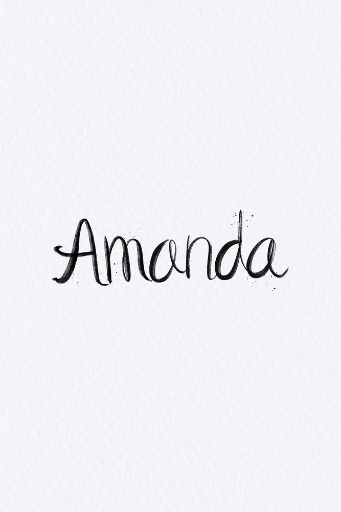Hand drawn Amanda font typography