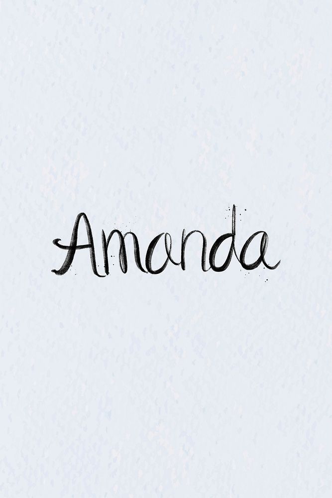 Hand drawn Amanda vector font typography