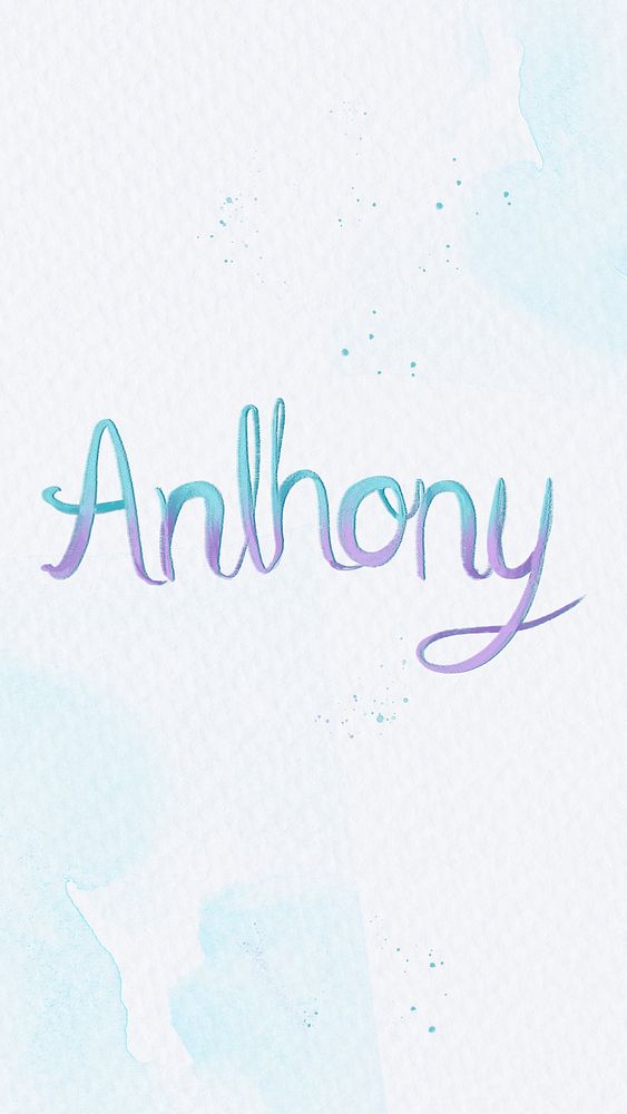 Anthony two tone name typography 