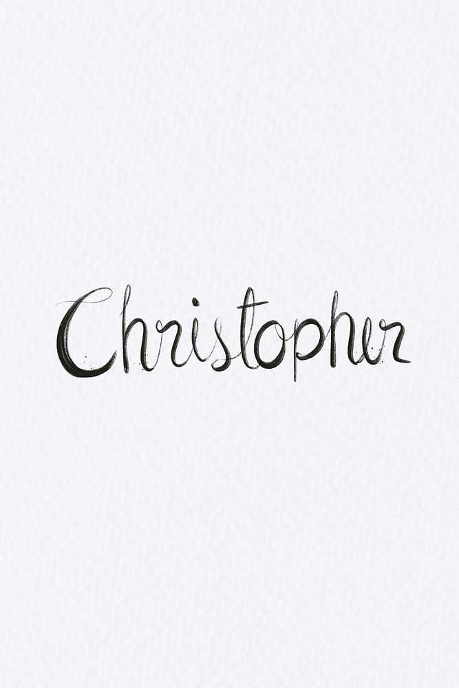 Hand drawn Christopher font typography