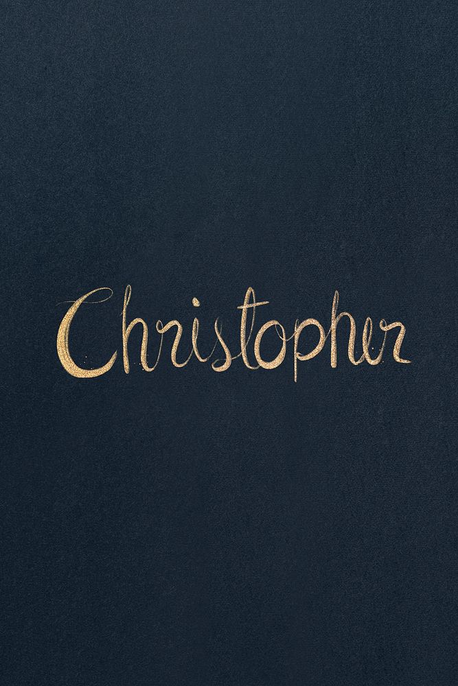 Sparkling gold Christopher typography