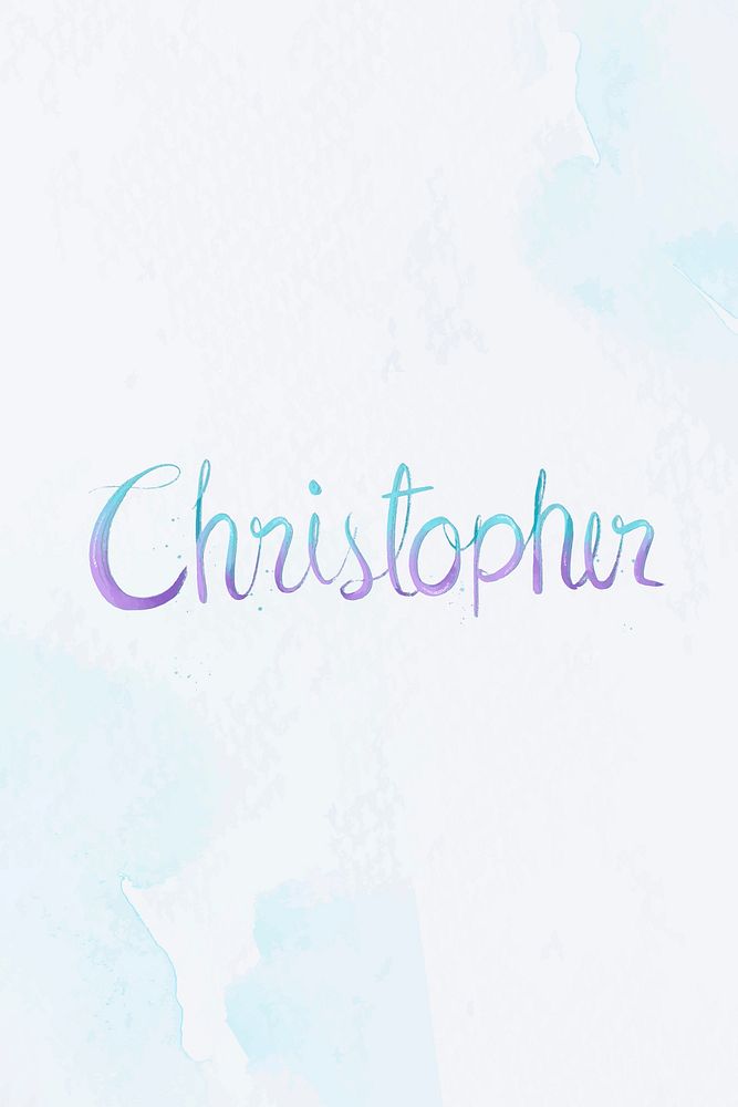 Christopher two colored vector font typography