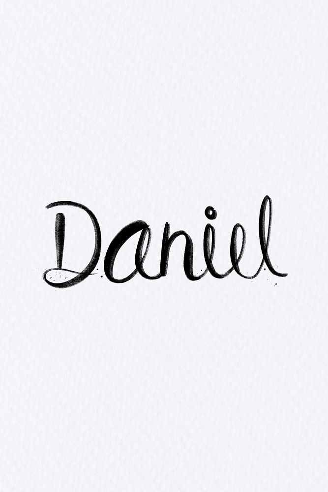 Hand drawn Daniel psd font typography