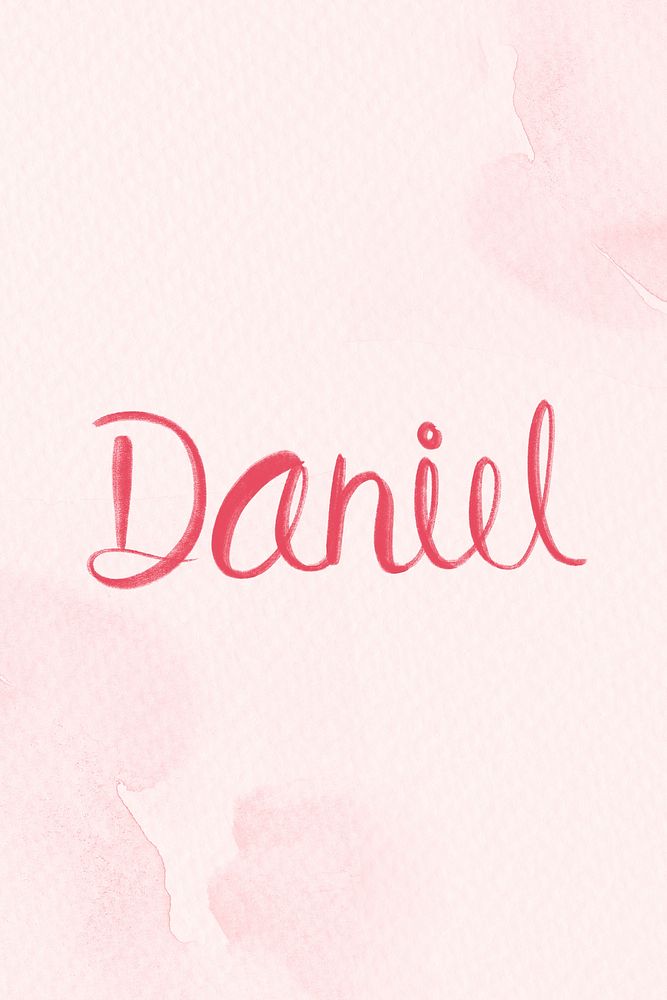 Pink Daniel name lettering font