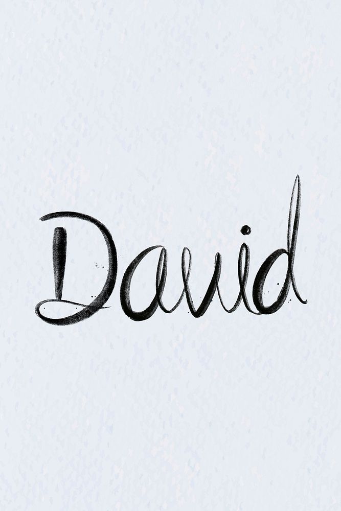 Hand drawn David vector font typography