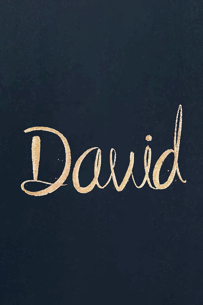 David name sparkling vector gold typography