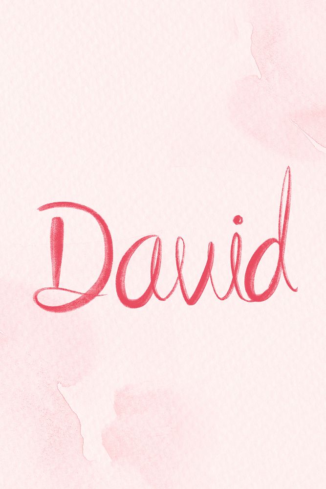 David male name calligraphy font