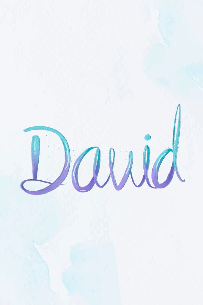 David name hand lettering vector font