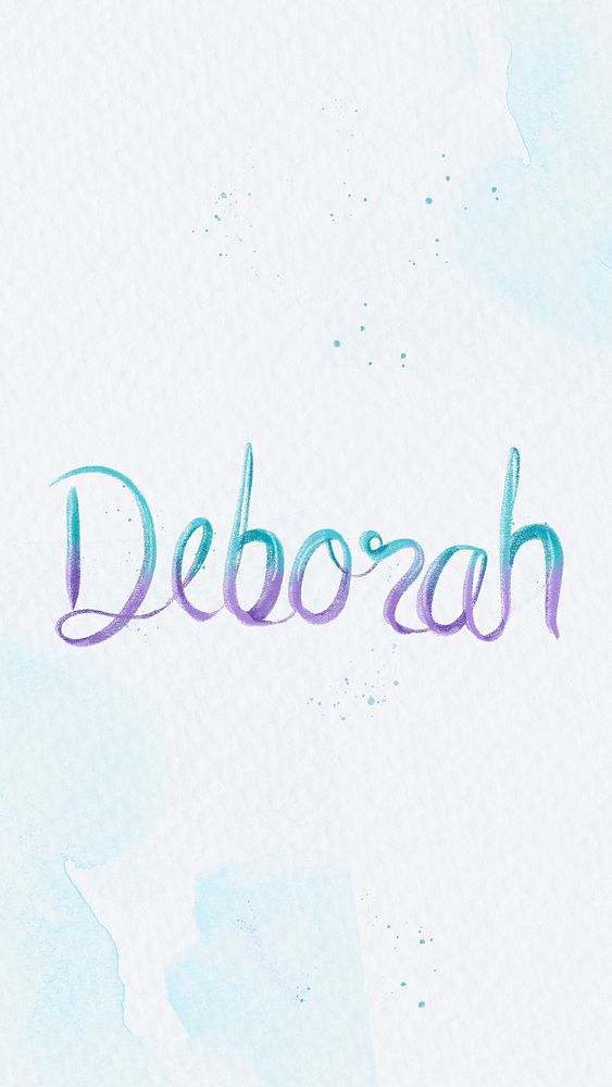 Deborah two tone name typography 