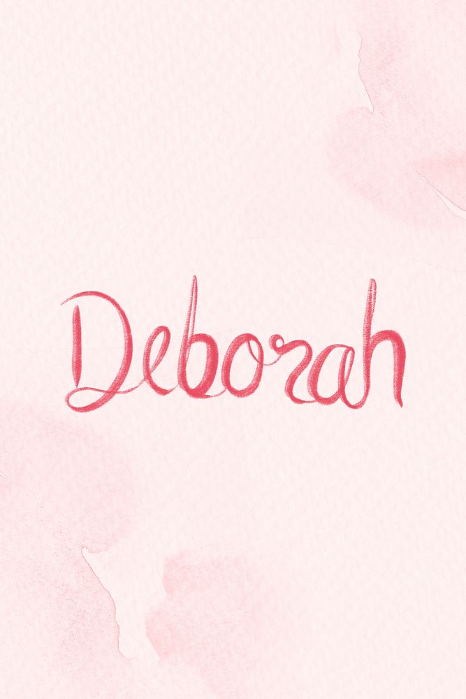 Pink Deborah name lettering font