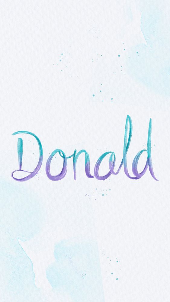 Donald two tone name typography 
