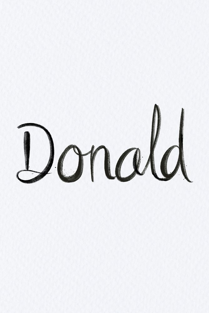 Hand drawn Donald font typography