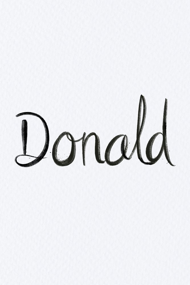 Hand drawn Donald font psd typography