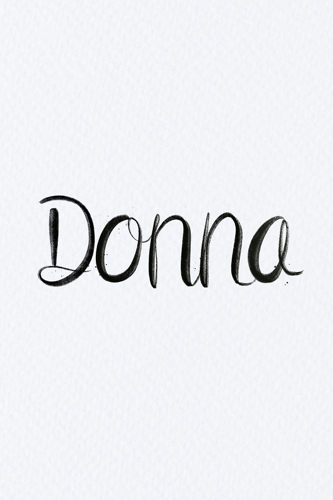 Hand drawn Donna font typography