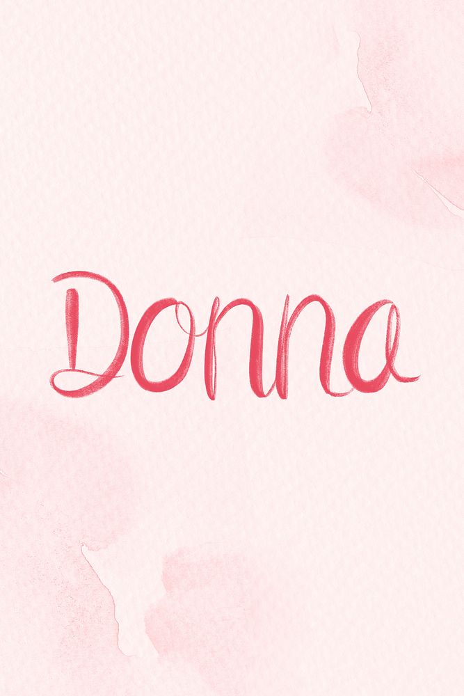 Donna name pink word psd typography