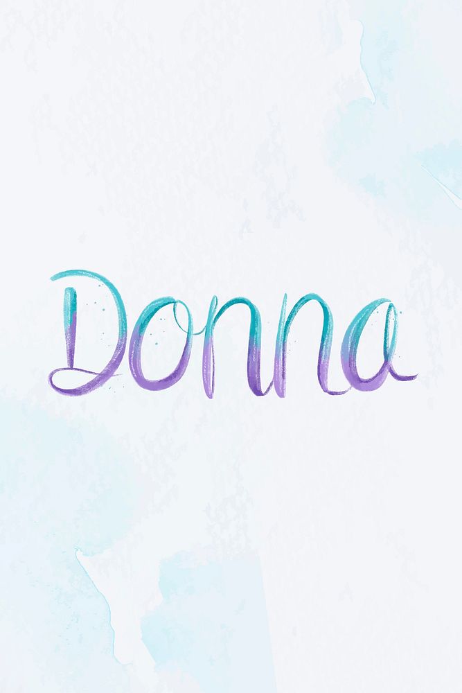 Donna name hand lettering vector font