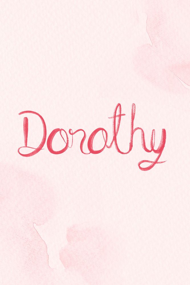 Dorothy name lettering pink font