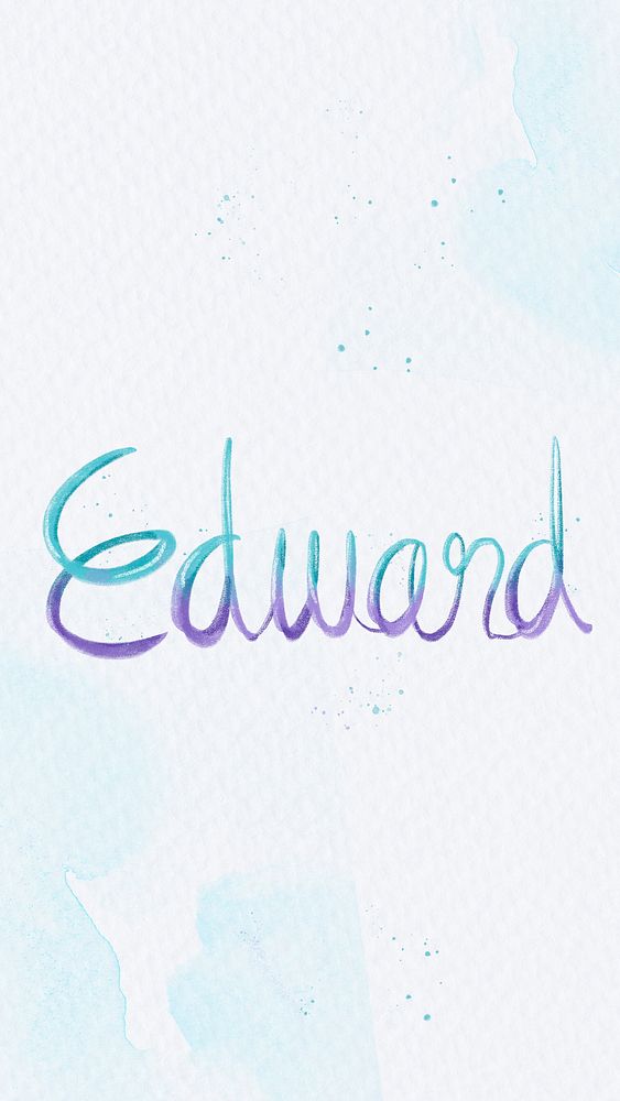 Edward two tone name typography 
