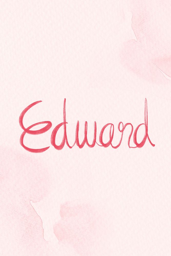 Edward name hand lettering font