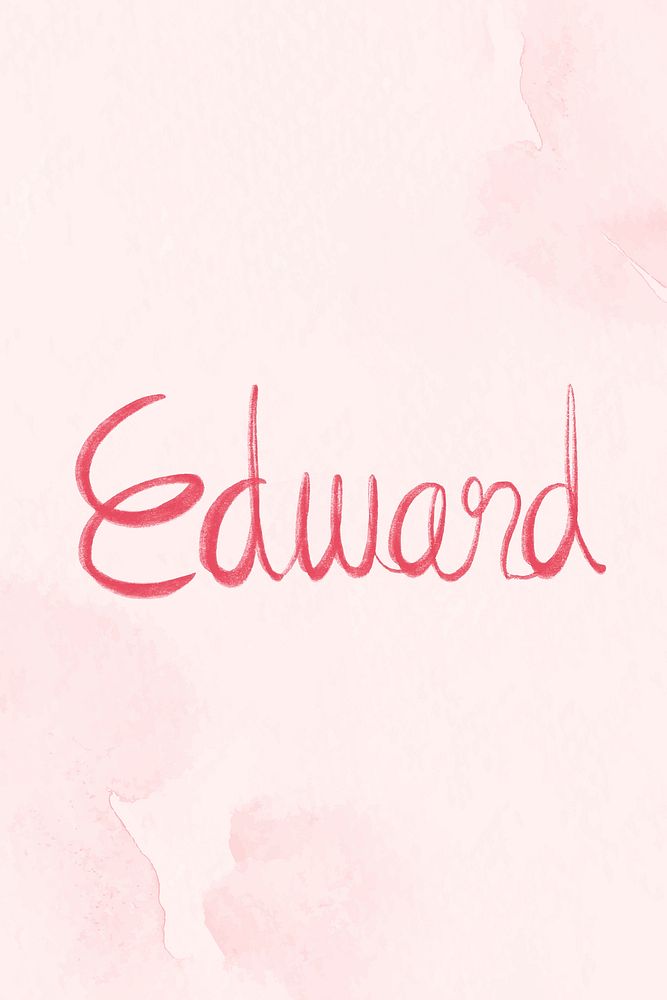 Edward name hand lettering vector font