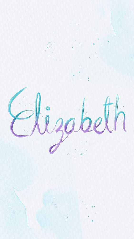 Elizabeth two tone female name typography 