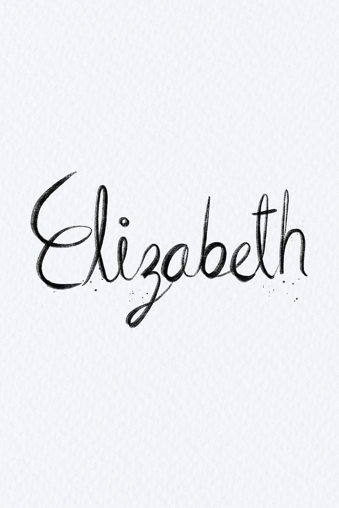 Hand drawn Elizabeth font typography