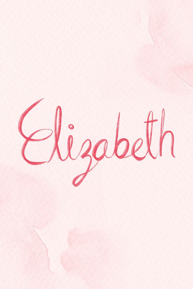 Elizabeth name hand lettering font