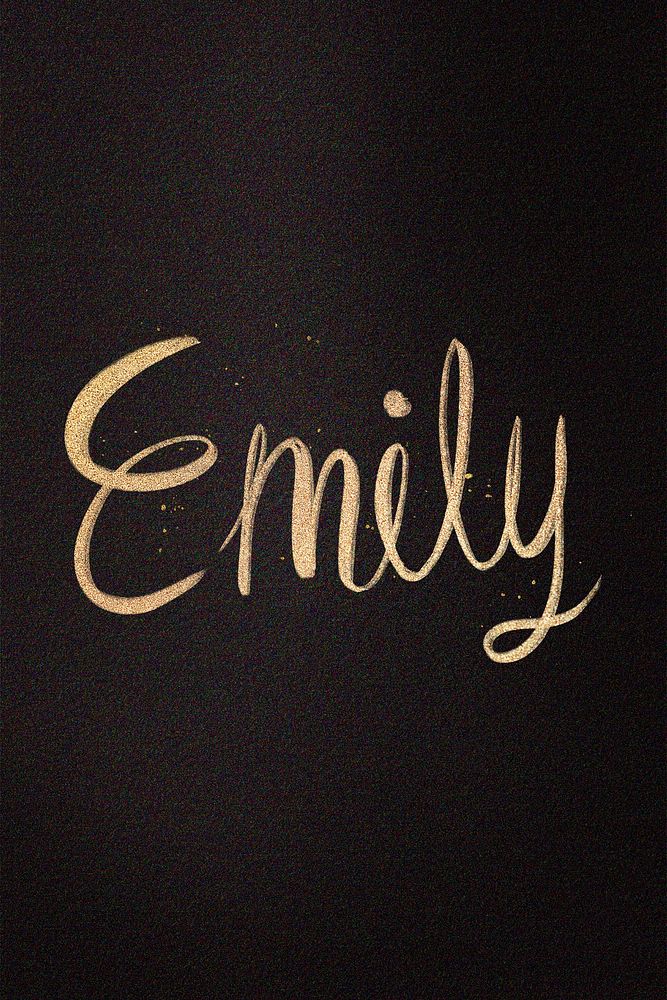 Sparkling Emily name cursive handwriting typography