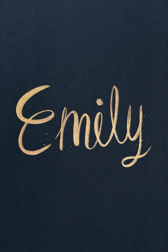 Emily sparkling gold font typography