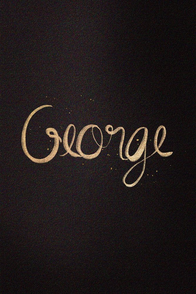 Sparkling George name cursive handwriting typography
