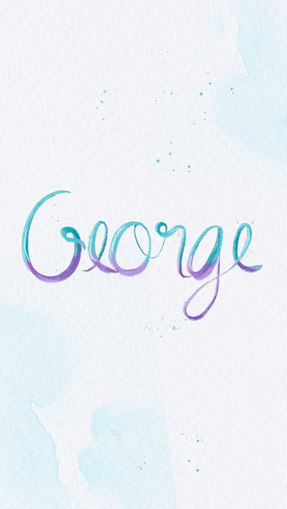 George two tone name typography 