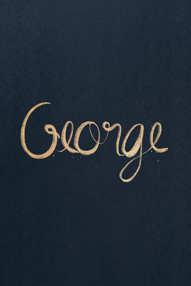 George sparkling gold font typography