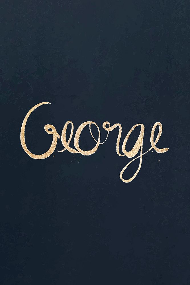 George sparkling gold vector font typography